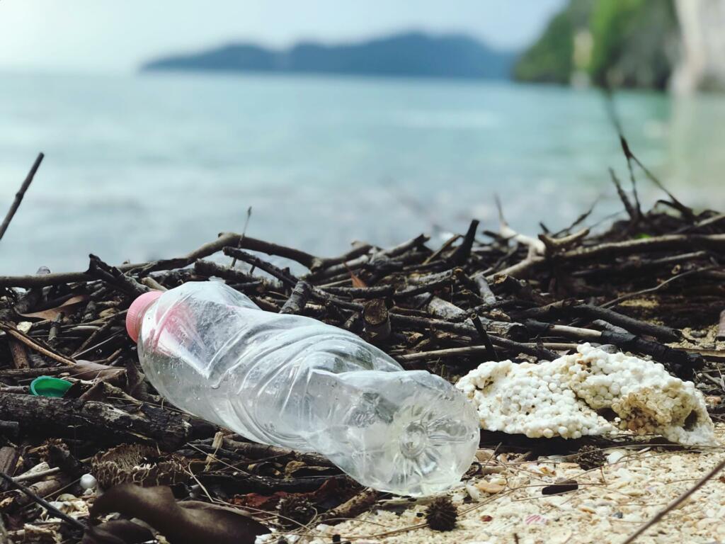 Close up photo of plastic bottle