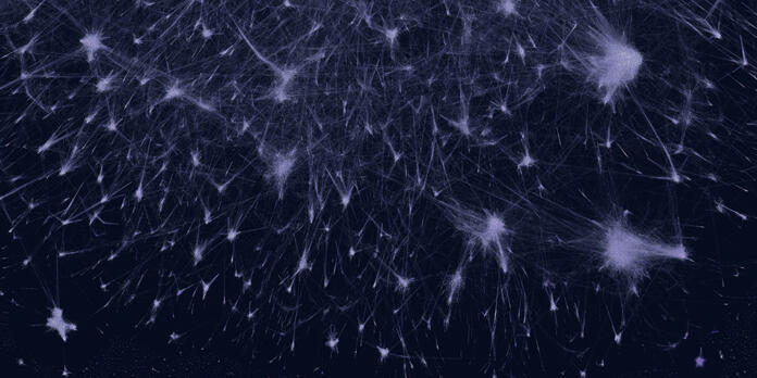 Posnetek interaktivnega omrežja »Atlas vesolja beljakovin«.