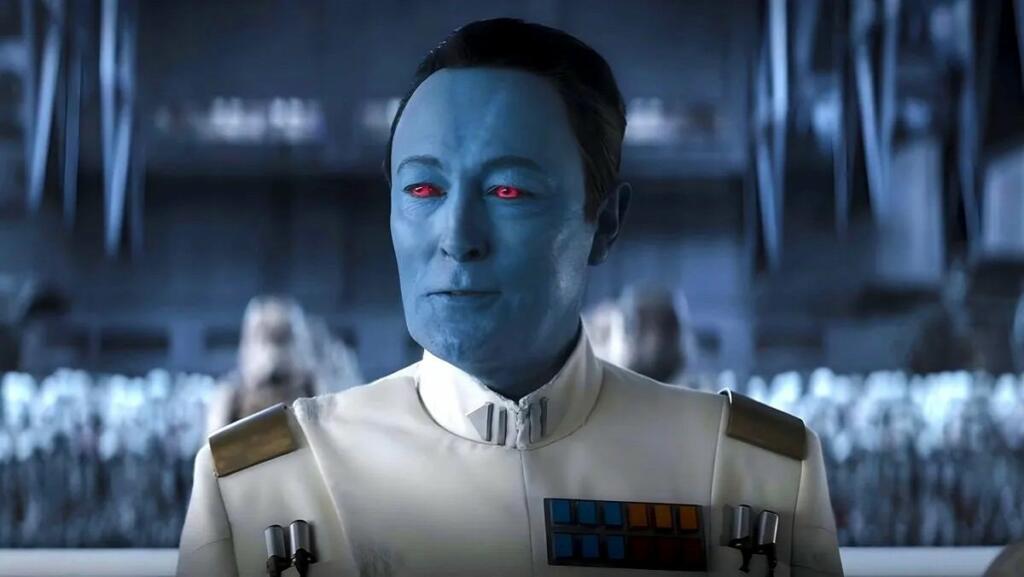 Thrawn v seriji Ahsoka, kjer ga igra Lars Mikkelsen, ki mu je v animirani seriji posodil tudi glas