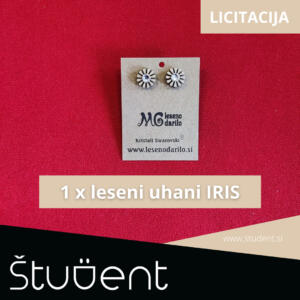 1 x uhani s kristalom Swarovski – Iris