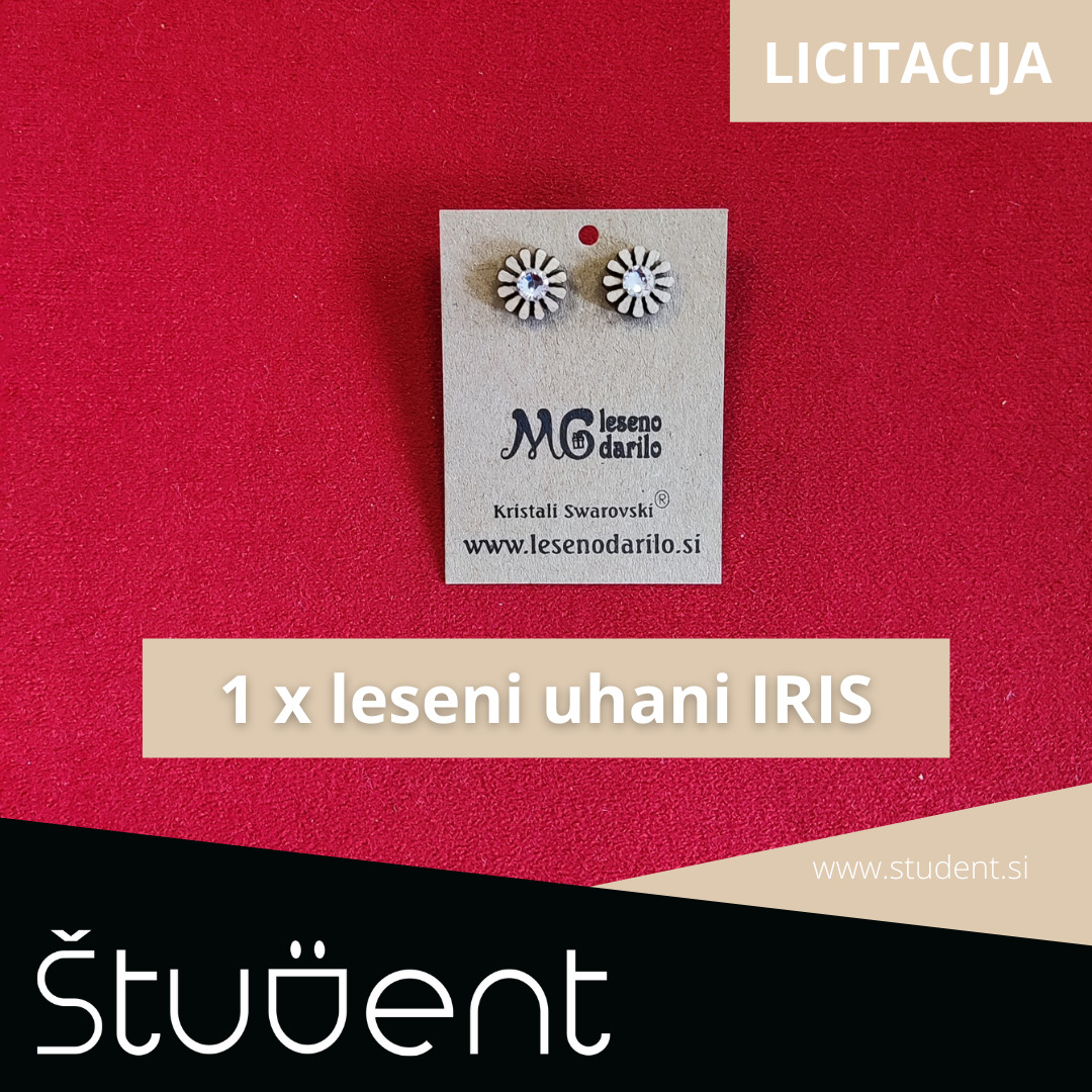 1 x uhani s kristalom Swarovski – Iris