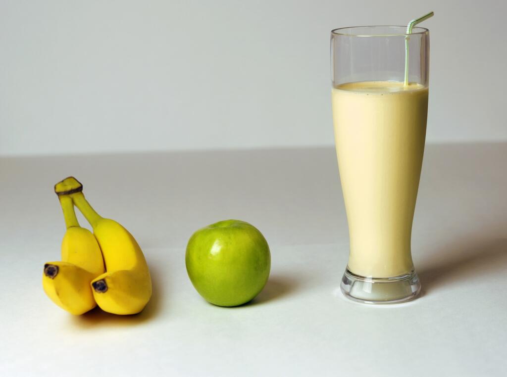 banana, apple, smoothie