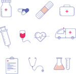 medical, hospital, icons
