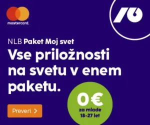 NLB paket Moj svet. Vse priložnosti na svetu v enem paketu. 0 € za mlade 18-27 let.