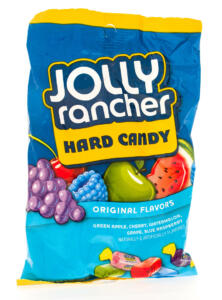 Winneconni, WI, USA - 18 June 2015:  Bag of Jolly rancher hard candy in assorted flavors