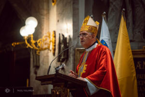 Gospod nadškof Stanislav Zore med pridigo