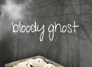 Recept za najbolj strašljiv sladoled za Noč čarovnic Banjica sladoleda Bloody ghost