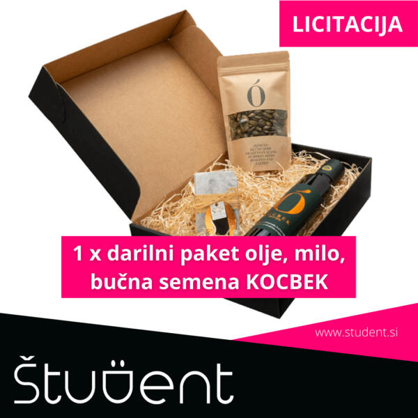 1 x darilni paket olje, milo, bučna semena Kocbek
