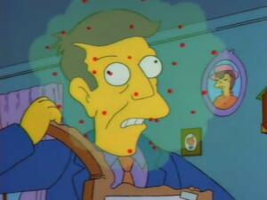 Principal Skinner catching a virus in a Simpsons episode