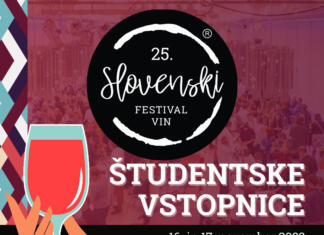 Prihaja 25. Slovenski festival vin! 25. Slovenski festival vin. Študentke vstopnice 25 evrov. 16 in 17. november 2023. Cankarjev dom, Ljubljana