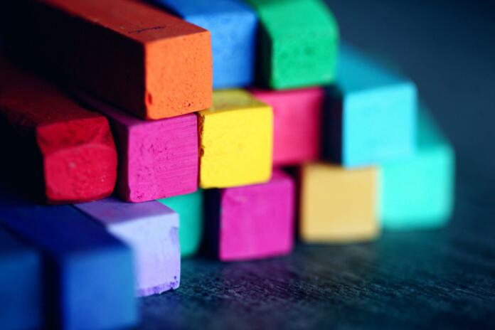 Assorted color bricks