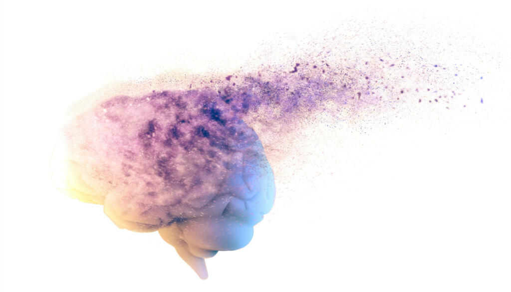 Memory lapses, forgetting things, degenerative disease. Brain problems. Parkinson and alzheimer desease. Mental health. Stroke, synapses and neurnons interaction. 3d render
