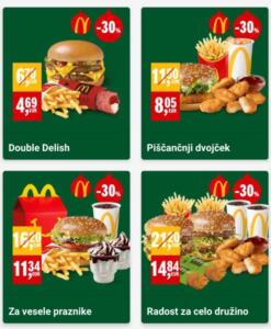 Ugodnosti v McDonald's aplikaciji v decembru