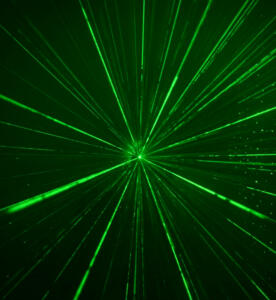 Green Laser beams.