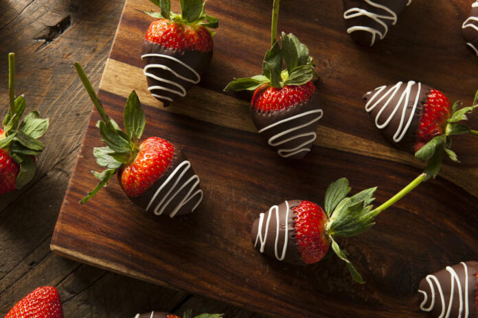 Homemade Chocolate Dipped Strawberries Ready to Eat