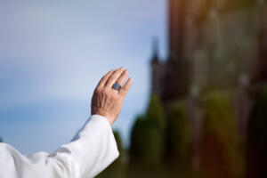 Pope greets the pilgrims during his weekly general audience