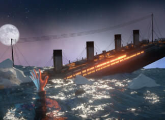 Teorija zarote: Titanik se ni potopil zaradi ledene gore Teorije zarote o Titaniku, ki je potonil sredi Atlantika