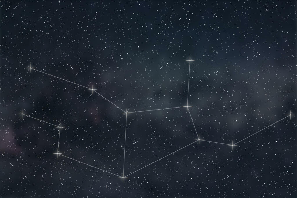 Virgo Constellation. Zodiac Sign Virgo constellation lines