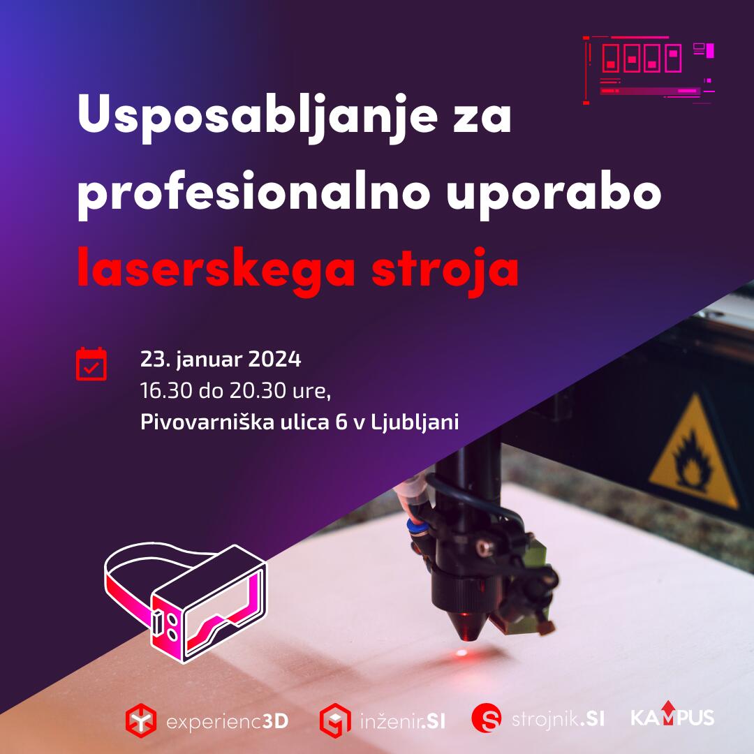 Usposabljanje za lasersko- gravirni stroj