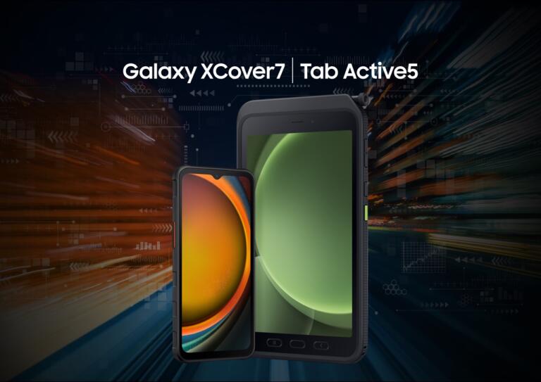 Predstavljamo Galaxy XCover7 in Galaxy Tab Active5: popolna mešanica vzdržljivosti, neprekinjenega dela in produktivnosti za sodobna podjetja