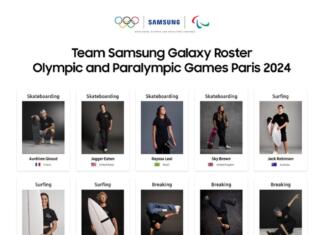 Samsung ustvarja neskončne možnosti za športnike in navijače v Parizu 2024 z uradno temo Odprtost vedno zmaga skupina tekmovalcev