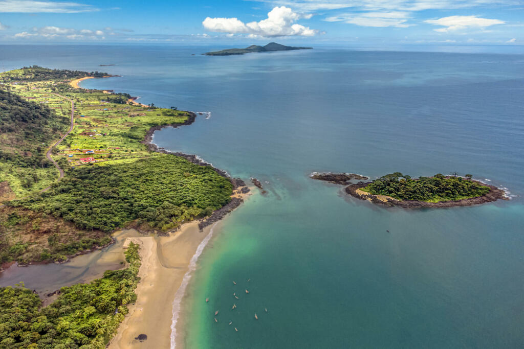 Aerial view of Bureh beach