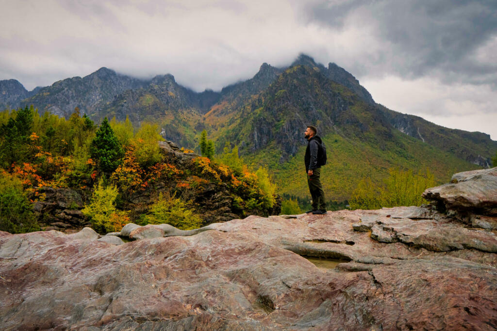 Cloudy Landscape of Thethi National Park, Northern Albania.