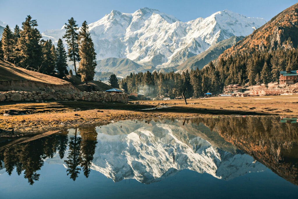 Nanga Parbat Mountain reflection in the lake, Pakistan