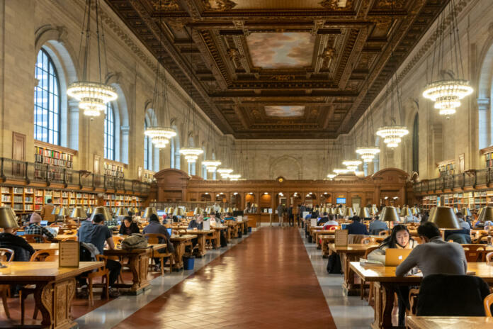 New York , USA-December 22,2019: The New York Public Library Stephen A. Schwarzman Building