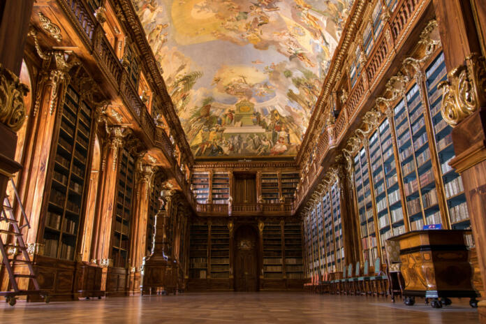 Philosophical Hall is one part of this impressive library with outstanding paintings on its ceiling