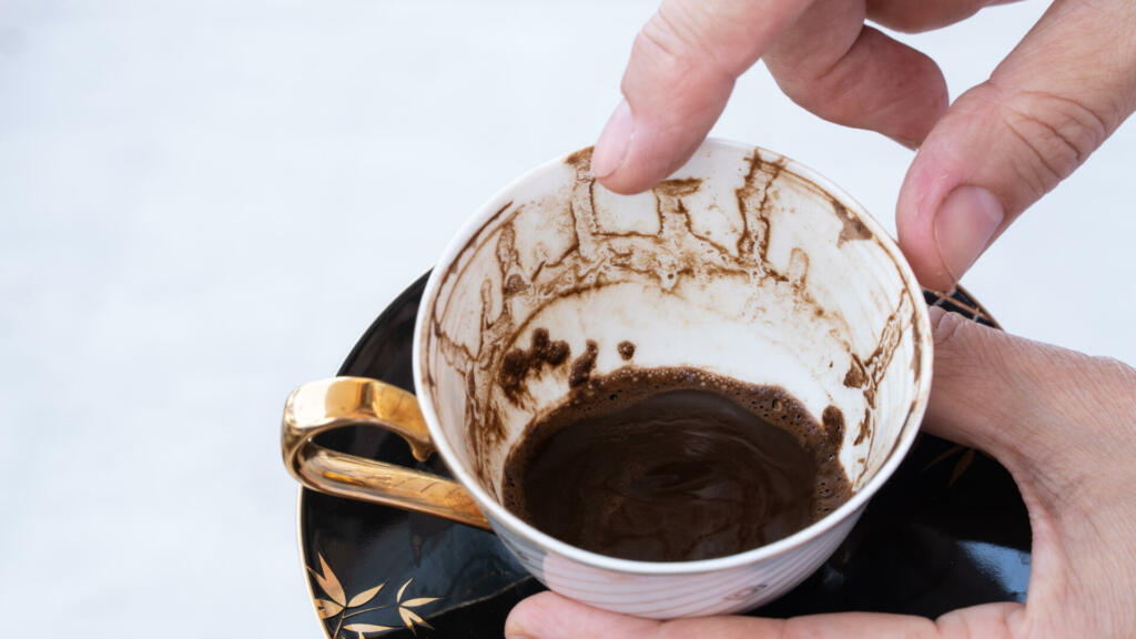 Traditional Turkish activity fortune telling with Turkish coffee