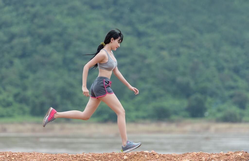 woman, running, run