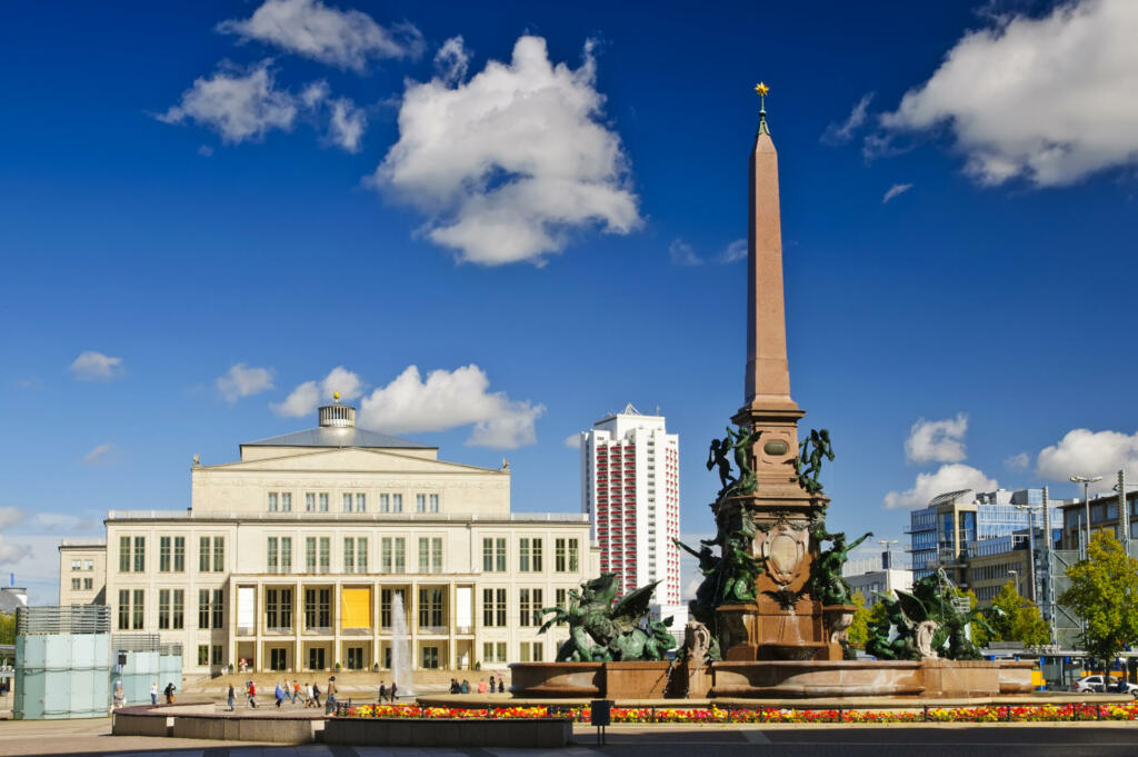 Augustusplatz in Leipzig, Saxony, Germany