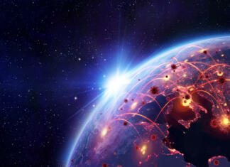 10 najbolj nevarnih držav leta 2024 Coronavirus Spreading In Europe - Elements of this image furnished by NASA - contain 3d Rendering And 3d Illustration
3d rendering, Europe Africa. Photorealistic globe with lots of details.
(3D terrain and clouds, city lights, reflective oceans...)
Source maps are courtesy of NASA Earth Observatory Blue Marble project, for geographical boundaries:
http://visibleearth.nasa.gov/view.php?id=79765
Credit: NASA Earth Observatory image by Robert Simmon
http://visibleearth.nasa.gov/view.php?id=57747
Credit: NASA Goddard Space Flight Center Image by Reto Stöckli (land surface, shallow water, clouds).