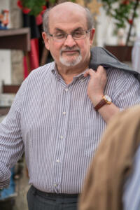 Obidos Portugal. 30 September 2016. British writer Salman Rushdie in Obidos for attending a conference at the FOLIO International Literary Festival of Obidos. Obidos, Portugal. photography by Ricardo Rocha.