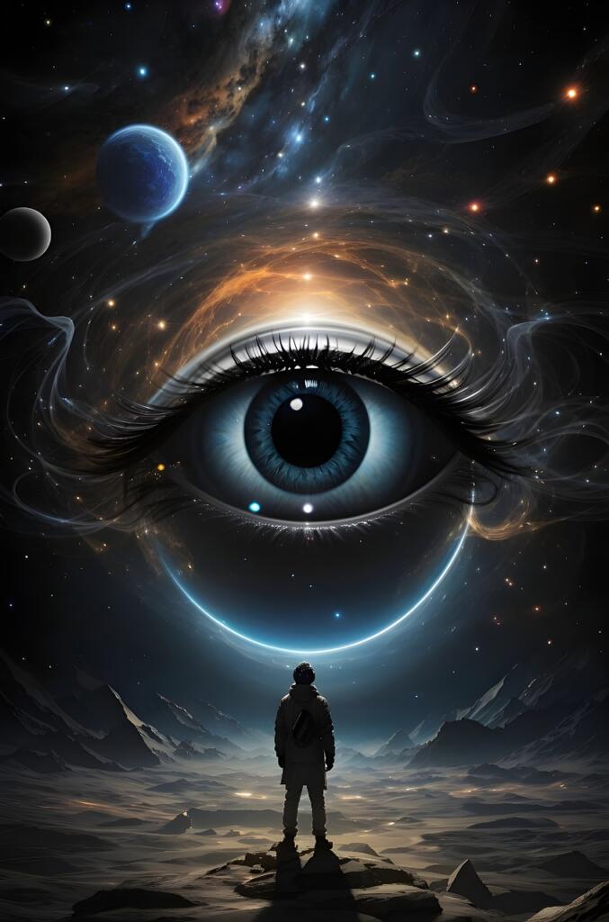 ai generated, eye, universe