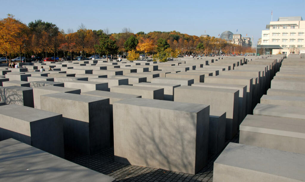 Berlin, Germany: Memorial to the Murdered Jews of Europe. A Holocaust memorial with 2,710 concrete columns forming the Field of Stelae.