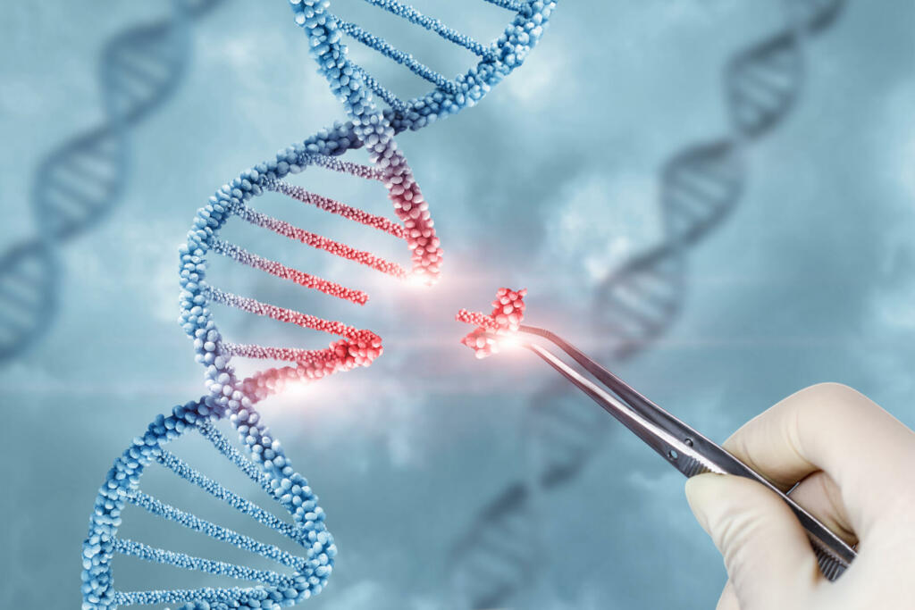 Concept of treatment and adjustment of DNA molecule.