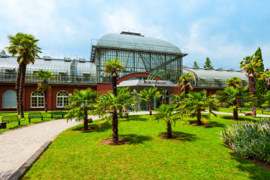 FRANKFURT AM MAIN, GERMANY - JUNE 24, 2018: The Palmengarten botanical garden in Frankfurt am Main, Germany