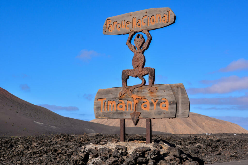 Volcanic landscapes on Timanfaya Lanzarote Canary Islands Spain