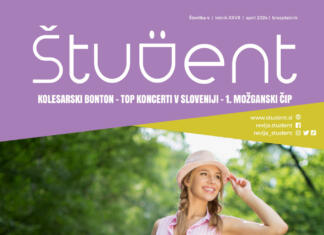 Kolesarski bonton, top koncerti v Sloveniji in 1. možganski čip Naslovnica revije Študent, april 2024