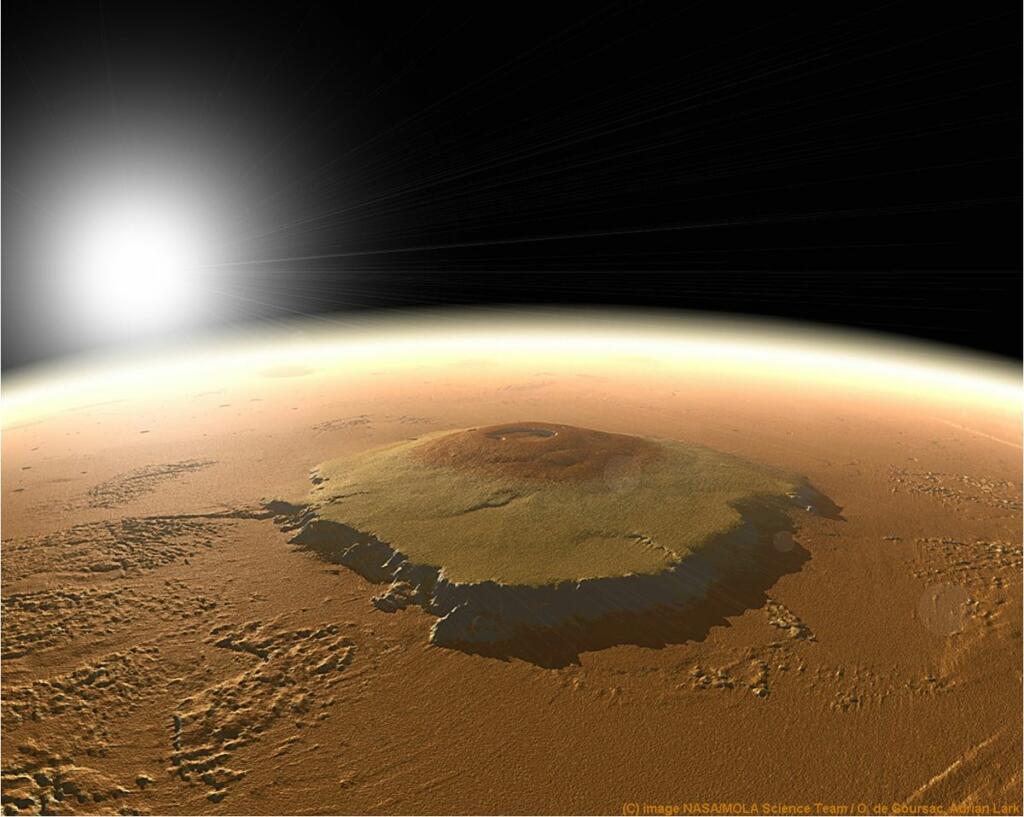 Olympus Mons kot ena najbolj znanih destinacij Marsa