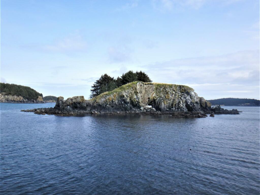 Dramatic seascape scenery of Alaska nature in Kodiak