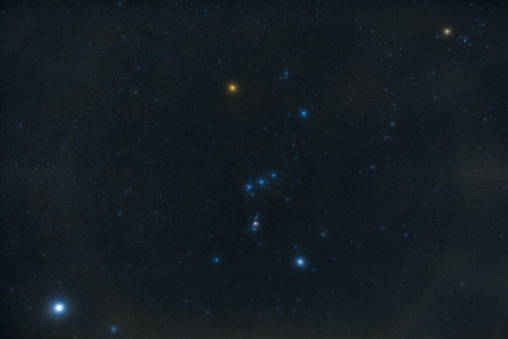 The Orion Constellation photographed from Mannheim in Germany.