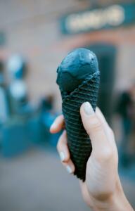 first time trying a black buko Philipino ice cream. Buko means coconut in Filipino, it was delish.