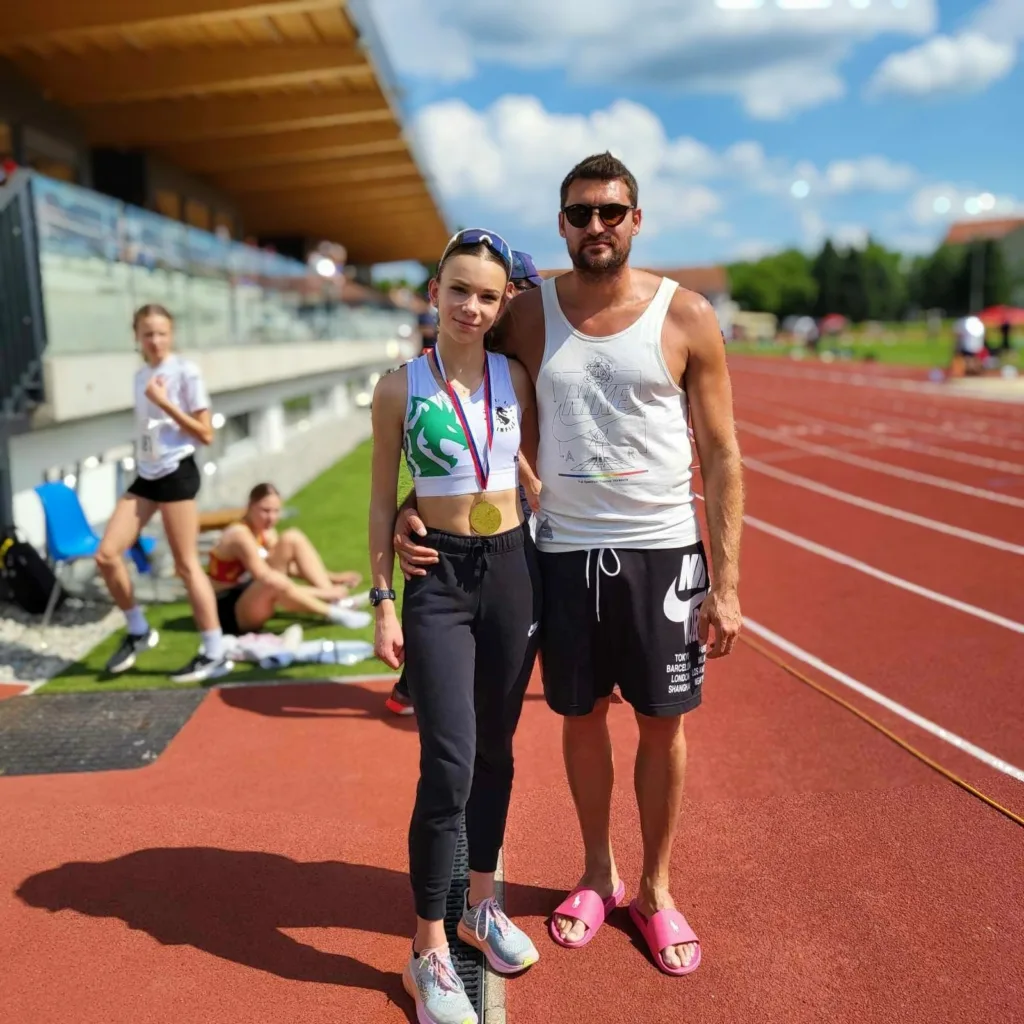Živa Remic s trenerjem