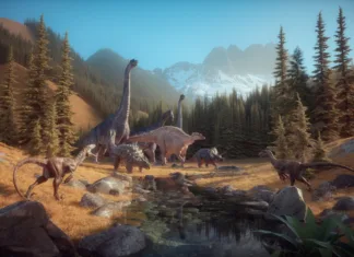 Kako dolgo so živeli dinozavri? Paleontologi do pomembnih odkritij Ankylosaurus, brachiosaurus and velociraptor in nature. This is a 3d render illustration