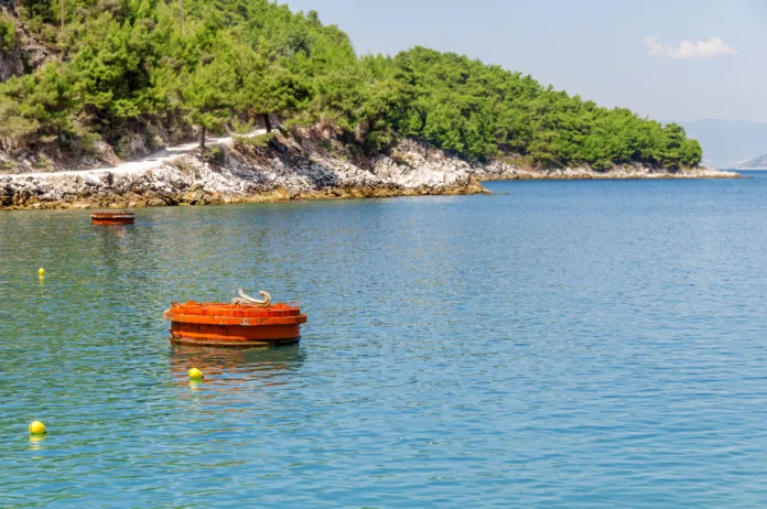 Buoy marking the navigable depth