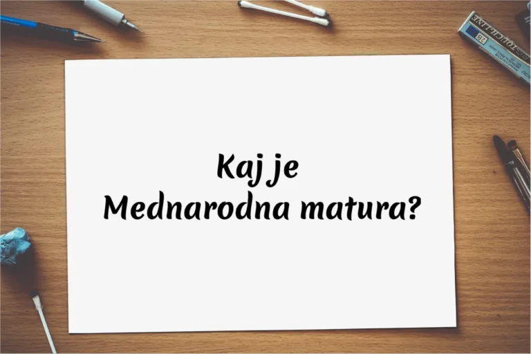 Kaj je Mednarodna matura?