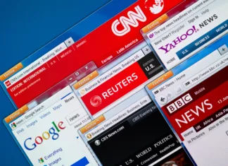 Google višje locira copy-paste članke? "Kiev, Ukraine - June 13, 2011: Top news web sites - CNN, Google News, Reuters, Yahoo News, BBC and CBS News in Firefox browsers on a computer screen. These news web sites the most visited and popular in the world."